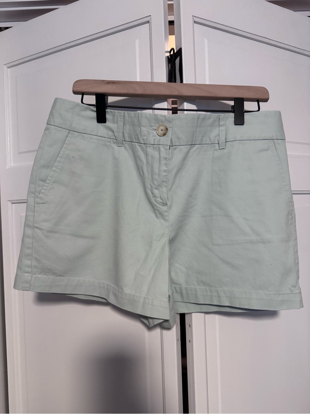 LOFT Light Mint Cotton Chino Shorts